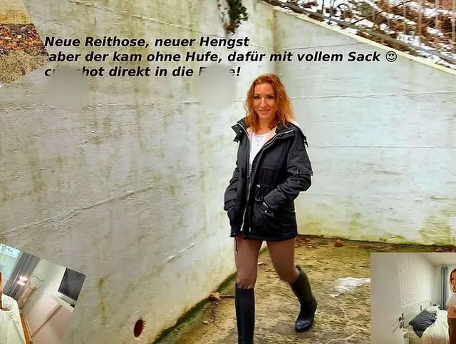 Neuer Hengst – aber der kam ohne Hufe, dafür mit vollem Sack ? cumshot direkt in die Fotze!