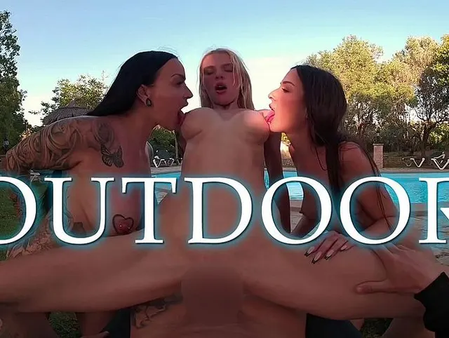 3 Girls am Pool Kennengelernt