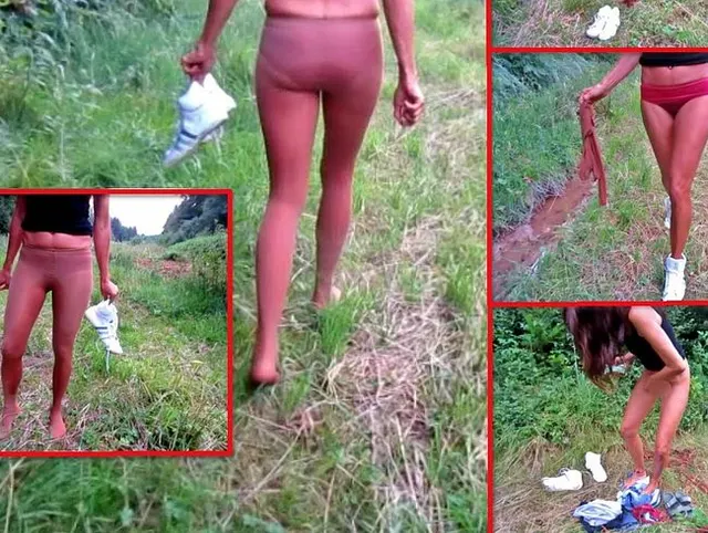 Natursekt in der Natur - Piss + Strip in FSH + Slip im Wald