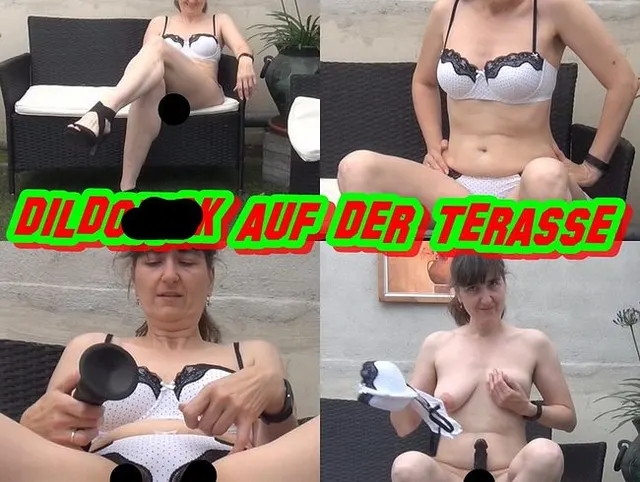 Dildofick auf der Terasse