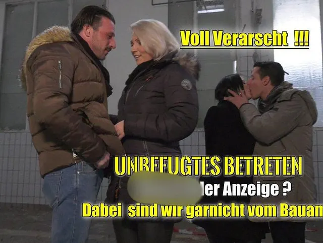 Verarscht. Blasen oder Anzeige ?