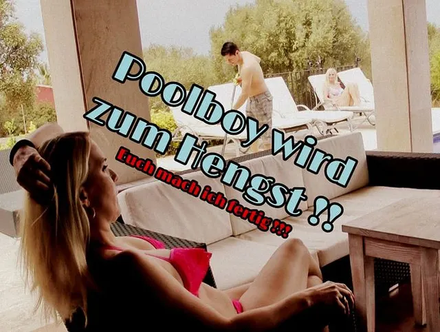 Ich als Poolboy werde von 2 reichen Milfs fertig gemacht