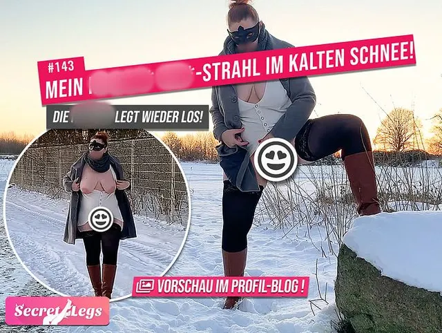 Mein HEISSER PISS-STRAHL im kalten Schnee! - Die NS-MILF legt wieder los!
