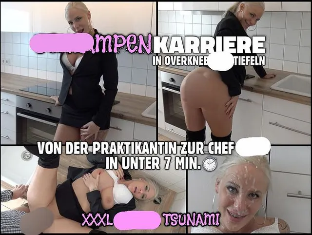 Von der Praktikantin zur Chef-Hure | XXXL Facial Tsunami