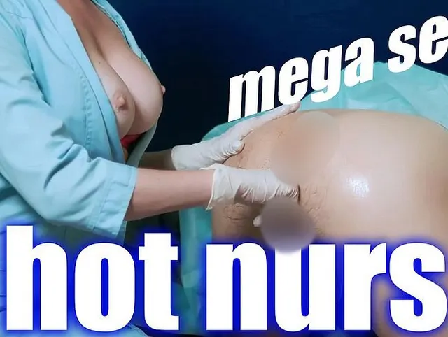 Krankenschwester-Prostataspiel: Aufgeknöpfter Mantel, Facesitting & Doppelloch-Creampie-Finish