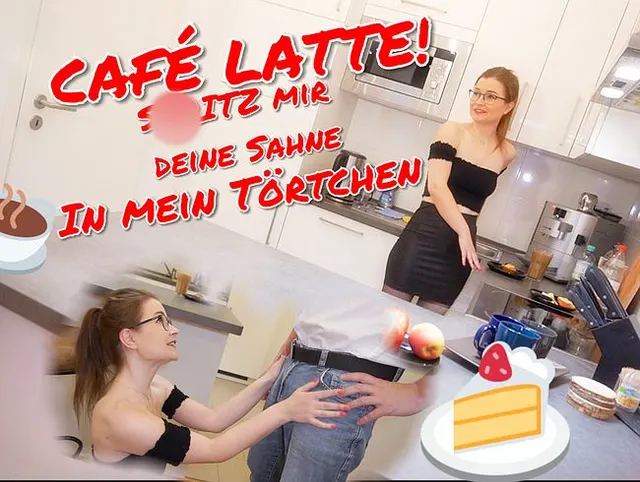 Café Latte! SPRITZ mir deine Sahne in mein Törtchen!! Creampie Nylons High Heels