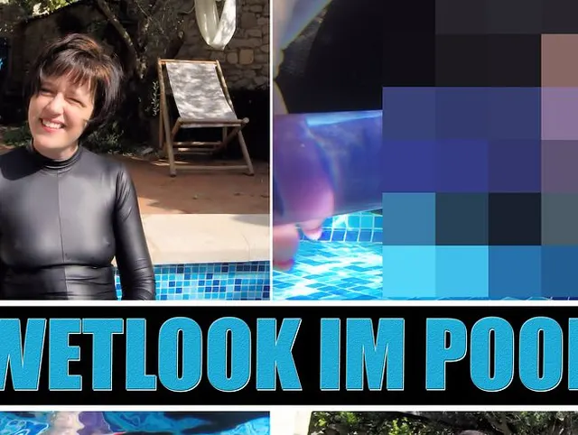 WETLOOK Catsuit im Hotelpool