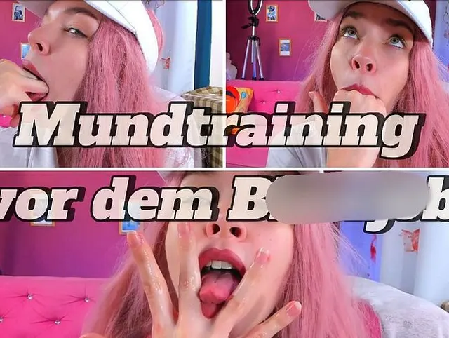Mundtraining vor dem Blowjob