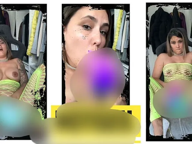 Erster squirt versuch - Titten mit Öl massiert - Dildo in Pussy gestopft