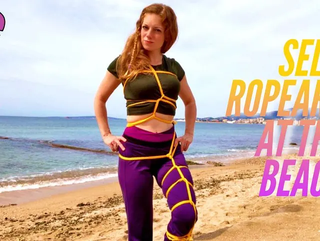 SelfBondage at the beach...