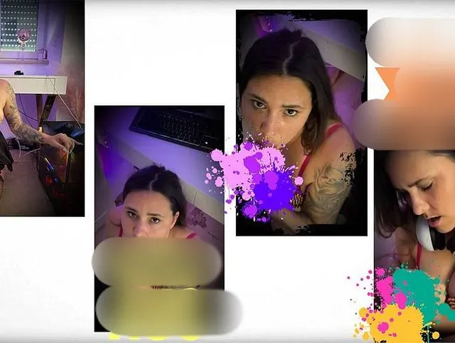 Geiler Blowjob vor dem Zocken- Volle Ladung ins Gesicht