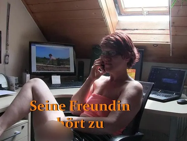 Seine Freundin hört zu