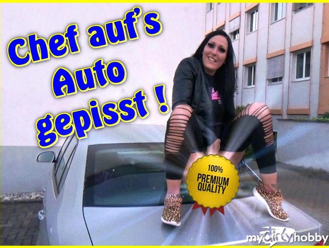 Chef auf's Auto gepisst