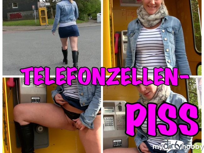 Dreister public PISS in die Telefonzelle