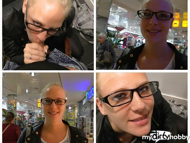 Facial in der Umkleide mit Spermawalk