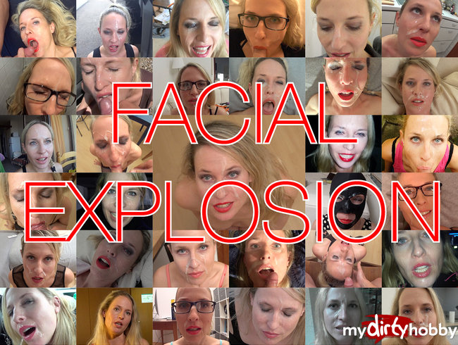 FACIAL EXPLOSION! 33x mitten ins Gesicht!