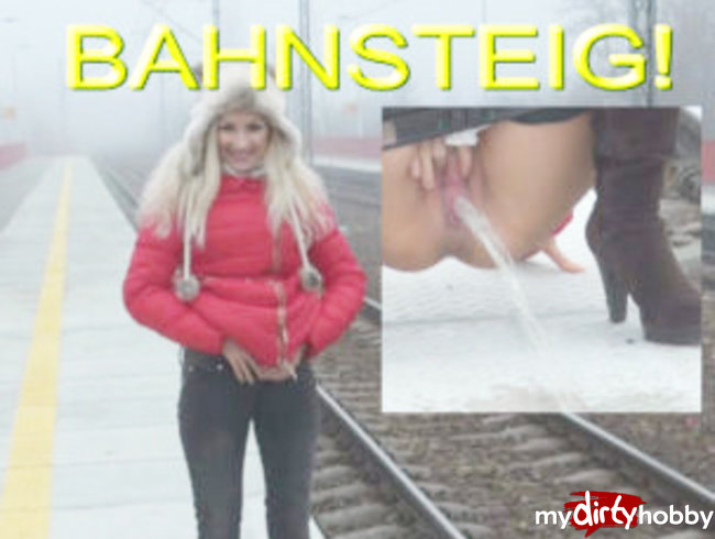 MEGA PISSEN AM BAHNSTEIG