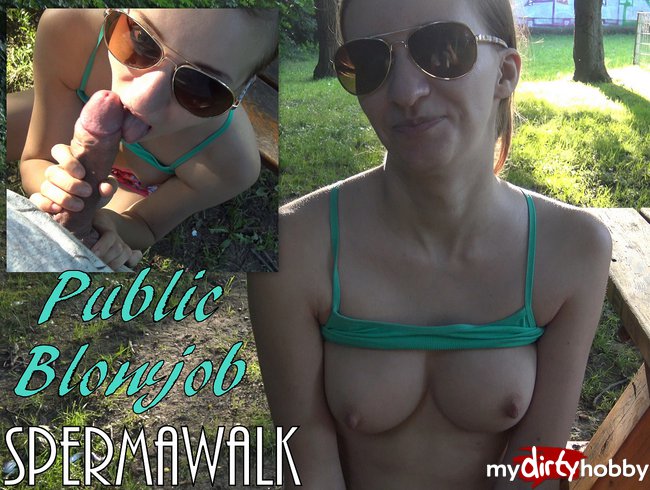 Public Blowjob mit SPERMAWALK :-)