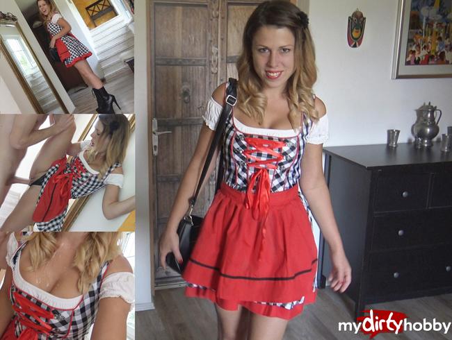 Vor der Party im neuen Dirndl gefickt!!!