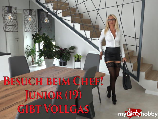 Besuch beim Chef | Junior (19) gibt VOLLGAS! XXXL Spermafresse!