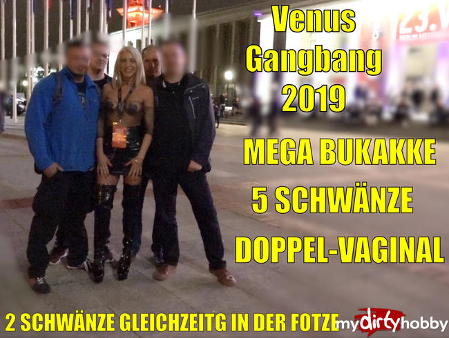 Venus Gangbang 2019 | 5 Schwänze inkl. Doppel-Vaginal und MEGA Bukkake!!!