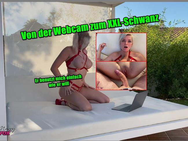 Outdoor am Pool von der Livecam zum XXL-Schwanz.