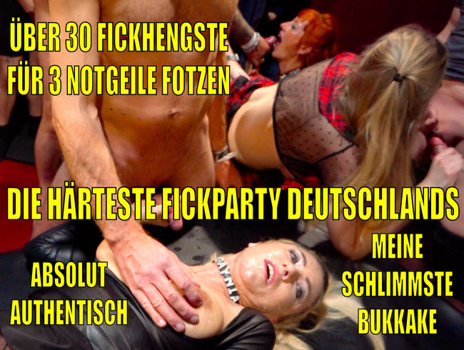 DEUTSCHLANDS härteste MASSEN FICKPARTY | Über 30 Ficker + 3 notgeile FOTZEN - MASSEN BUKKAKE!!!