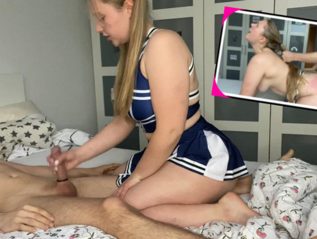 Süße Cheerleaderin wird von ihrem Sugar D. bis zum Orgasmus gefickt!!
