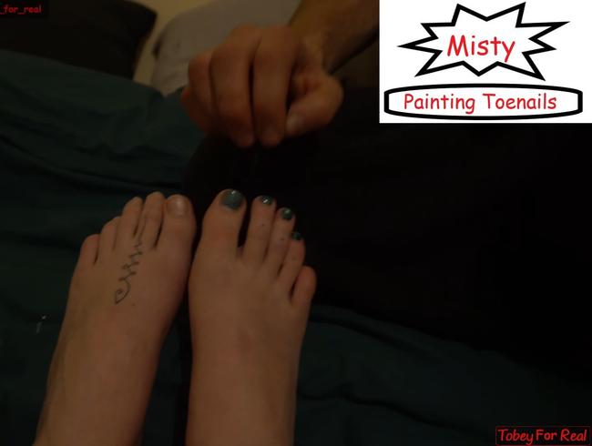 Misty - Fußnägel lackiert - geile Teenie - Füße